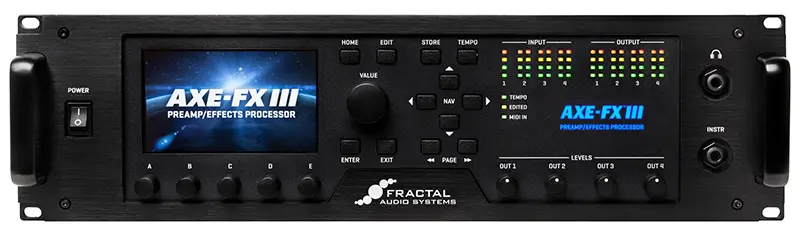 Rack-mounted guitar effects and modelling system