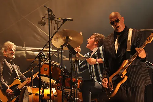 Triggerfinger performing rock music live on stage